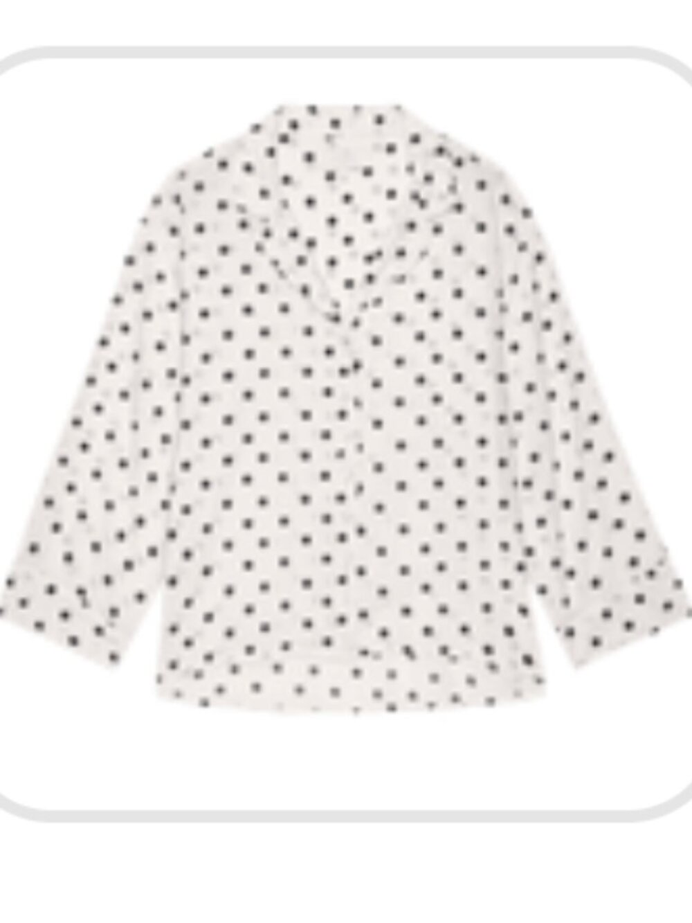 The GREAT. The Pajama Shirt - Cream Polka Dot